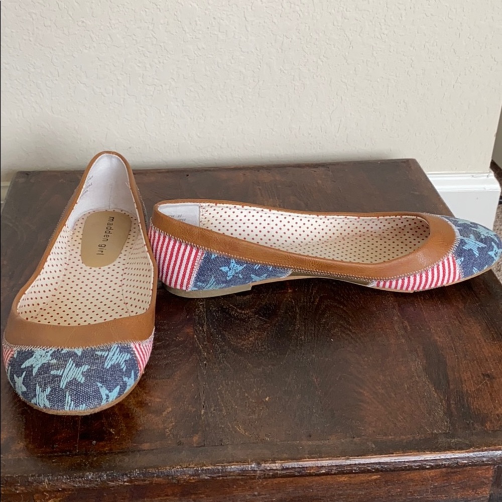 Madden Girl American Flag ballet flats